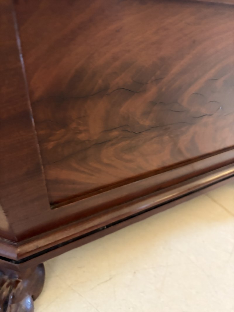 Antique Regency Quality Figured Mahogany Freestanding Wine Cooler